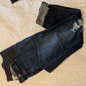 Maternity distressed jeans